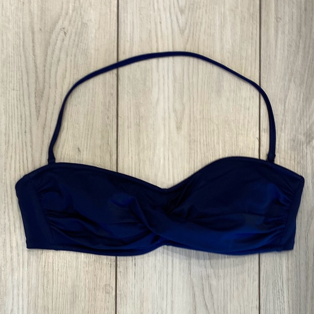 J. Crew Navy Bikini Top With Removable Straps Small